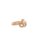 thumbnail Link D'Hermes Ring In Rose Gold With Diamonds Size 52 - L'UXE LINK