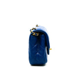 thumbnail Mini Rectangular In Blue Lambskin Quilted Pearl Crush Flap Bag GHW Seri 30 - L'UXE LINK