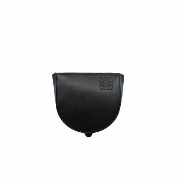 heel pouch  leather  black