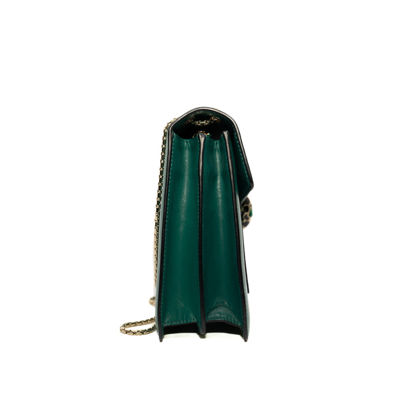 Medium Serpenti Forever In Green Calf Leather Shoulder Bag GHW - L'UXE LINK