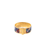 thumbnail Bolduc Au Carre Hinged Enamel Printed Wide Bracelet - L'UXE LINK