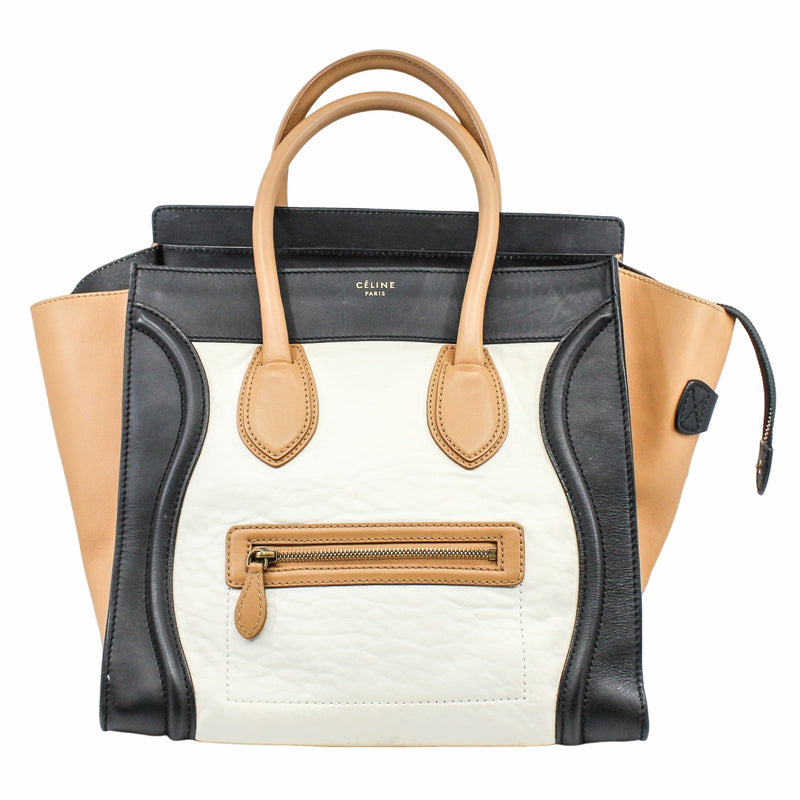 Luggage mini brown black white - L'UXE LINK