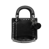 thumbnail Limited Mini Lady With Crystal And Stud In Lambskin Black PHW 2016