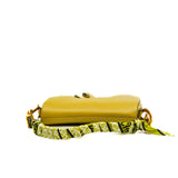 thumbnail Medium Saddle Bag Calfskin In Mustard Yellow GHW - L'UXE LINK