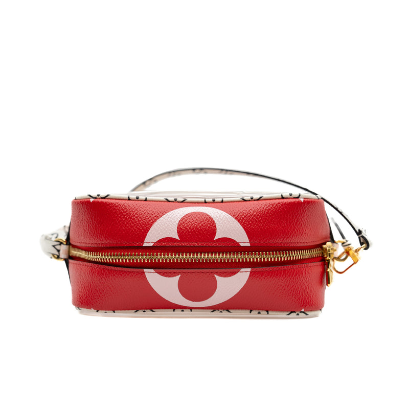 Monogram Giant Canvas PVC Beach Pouch Red GHW 2019 - L'UXE LINK