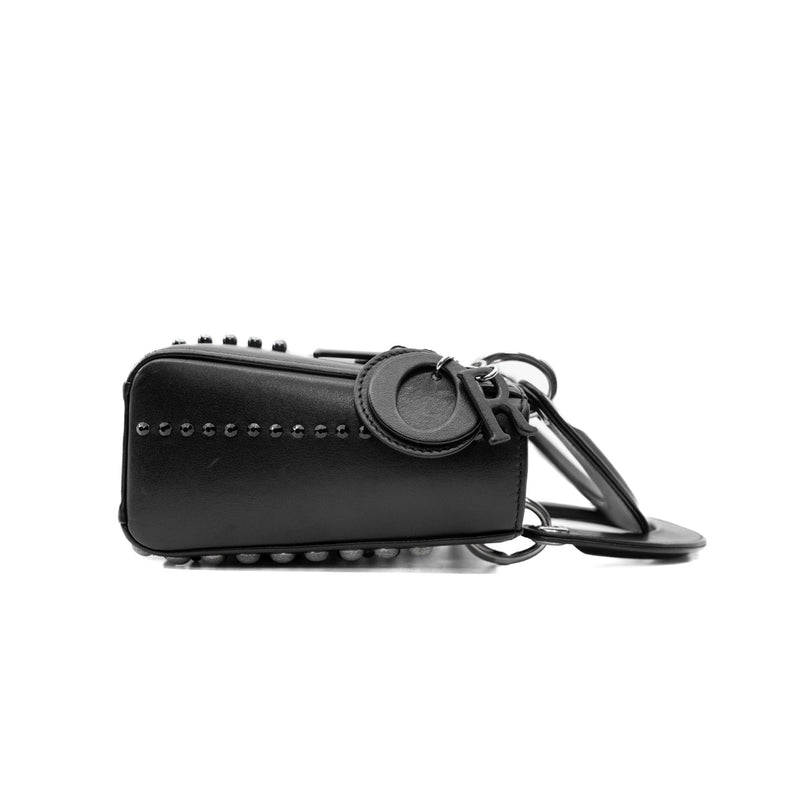 Limited Mini Lady With Crystal And Stud In Lambskin Black PHW 2016