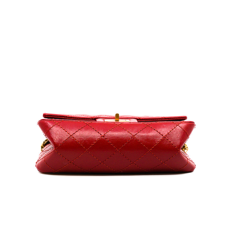 Mini Reissue 224 Red Aged Calfskin GHW Seri 29 - L'UXE LINK