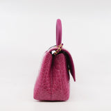 thumbnail Small Coco Handle In Hot Pink Alligator Handbag GHW Seri 24 - L'UXE LINK