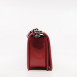 thumbnail Old Medium Leboy In Red Chevron Lambskin Leather Handbag PHW Seri 25 - L'UXE LINK