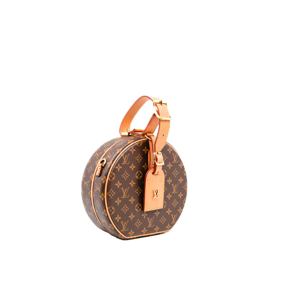 Petite Boite Chapeau Bag Monogram Canvas with Strap - L'UXE LINK