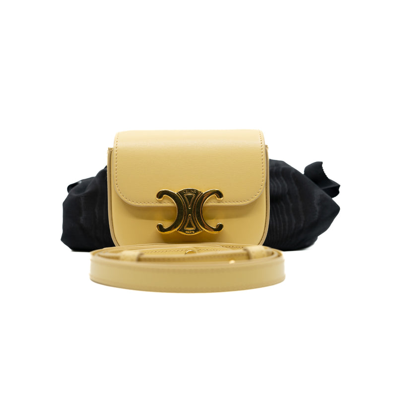 Mini Claude In Shiny Calfskin Yellow