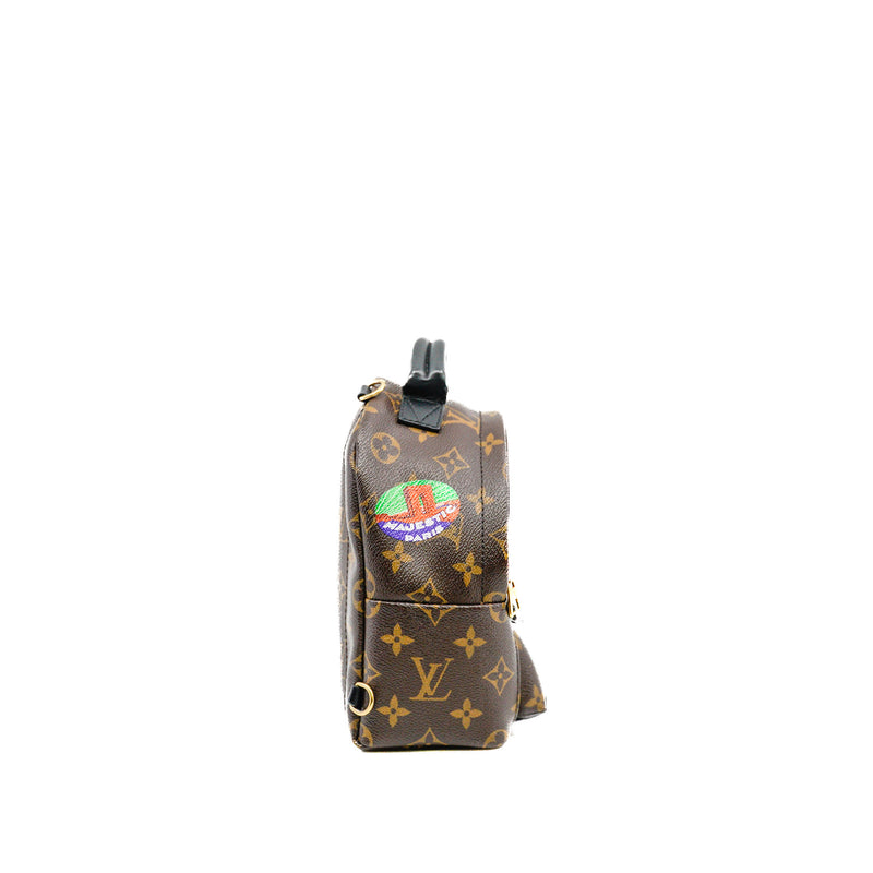 Mini Limited Edition Multicolor Palm Spring Monogram Canvas Backpack GHW With Strap - L'UXE LINK