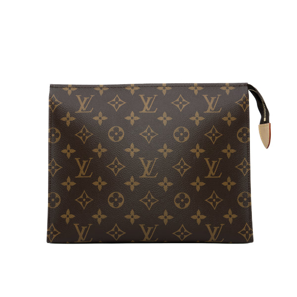 Toiletry Pouch 26 Monogram Canvas with Strap - L'UXE LINK