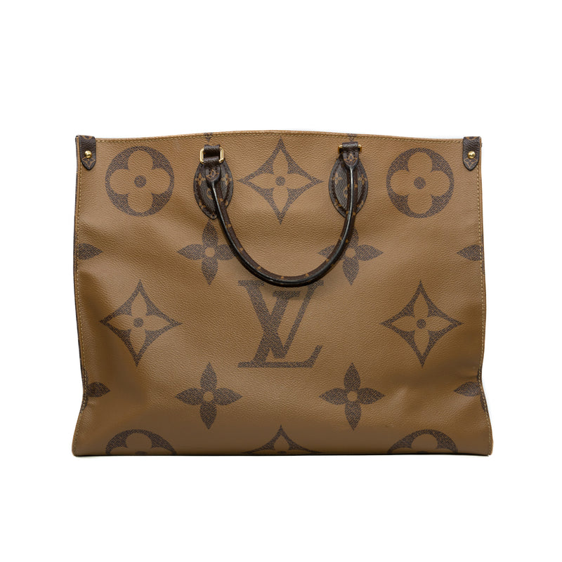 OnTheGo GM Tote Bag Monogram Reverse Monogram Canvas Brown Ghw 2019