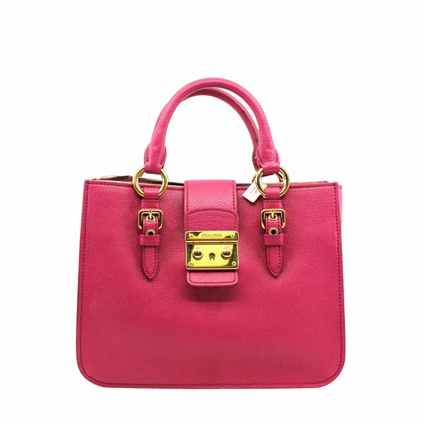 Madras Shopping Tote Rosa Gemma Goatskin Pink GHW - L'UXE LINK