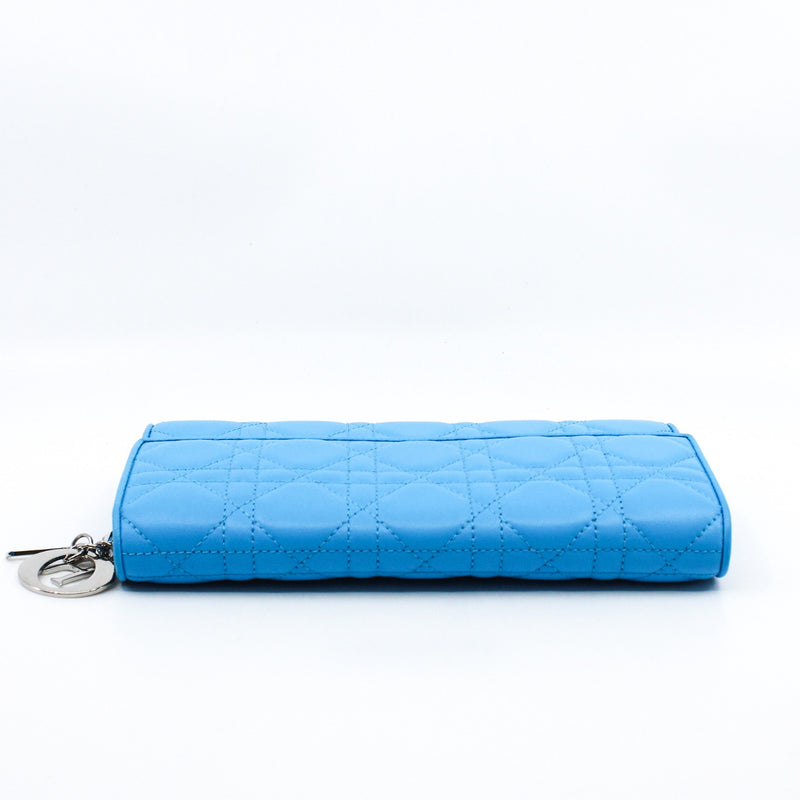 Blue Cannage Wallet on Chain In Lambskin Leather PHW - L'UXE LINK