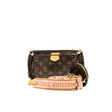 thumbnail Multi Pochette Monogram Accessoires Bag With Pink Strap - L'UXE LINK