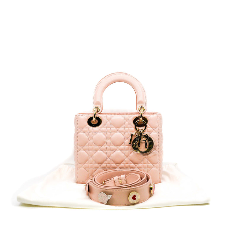 small  lady dior  in lambskin pink ghw 2017