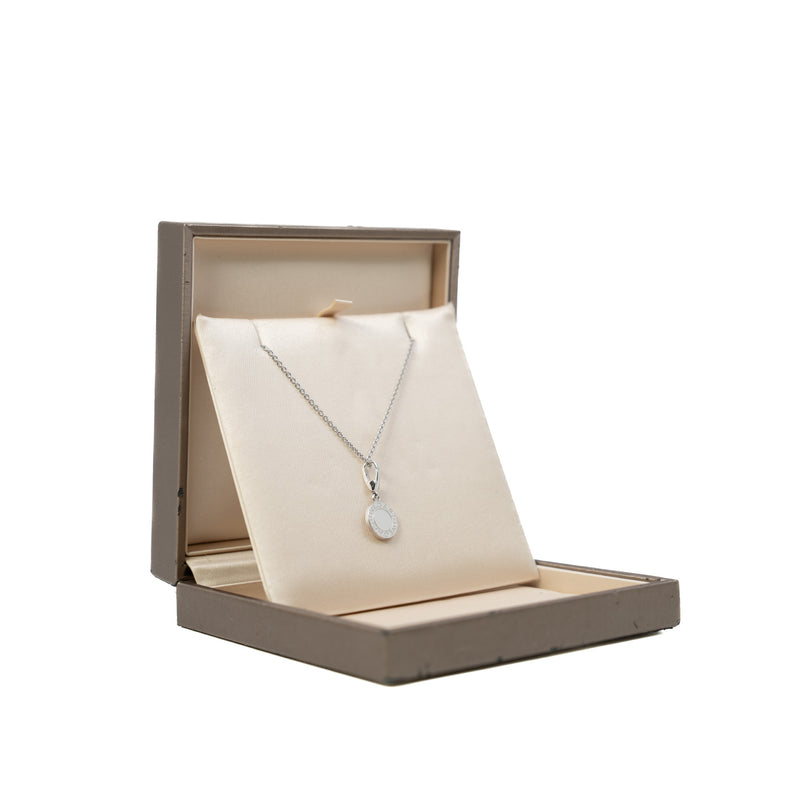 Bvlgari 18K White Gold And Diamond Pendant Necklace - L'UXE LINK