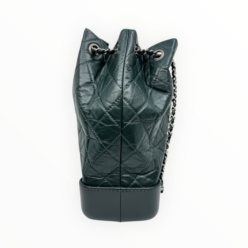 Medium Gabrielle Backpack In Lambskin Leather Dark Green Seri 26