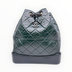 Medium Gabrielle Backpack In Lambskin Leather Dark Green Seri 26