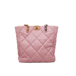 Medium 19 Lambskin Quilted Shopping Bag Pink #PJ58xxx