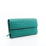 thumbnail long  buckle wallet green - L'UXE LINK