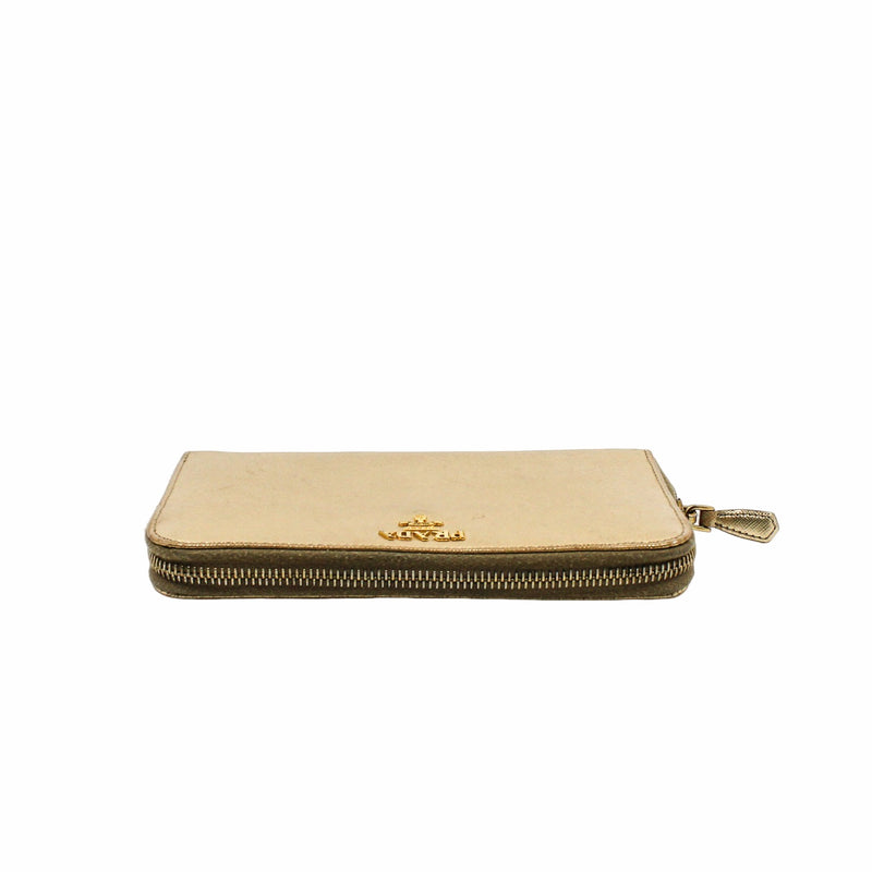 Zip Around Wallet Saffiano Leather Long