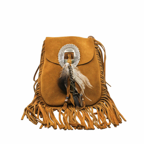 tassels sidebag suede brown - L'UXE LINK