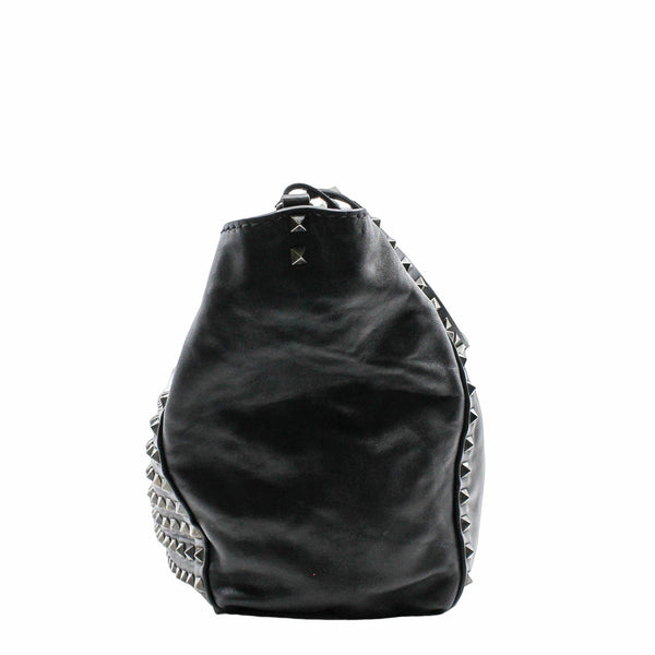 Studded Rockstud Tote Black - L'UXE LINK