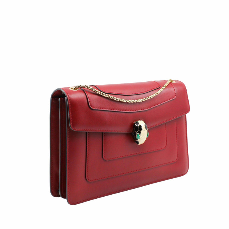 SERPENTINE MM RED DOUBLE FLAP GHW