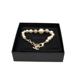 thumbnail Bracelet Faux Pearl With Yellow Gold Ball GHW