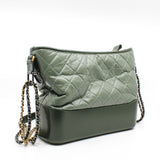 thumbnail Medium Gabrielle In Two Tone Green Quilted Aged Calfskin Leather Hobo Bag Seri 25