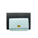 thumbnail 2.55 Reissue Wallet On Chain Aged Calfskin Light Blue Brushed GHW Seri C11TXXXX - L'UXE LINK