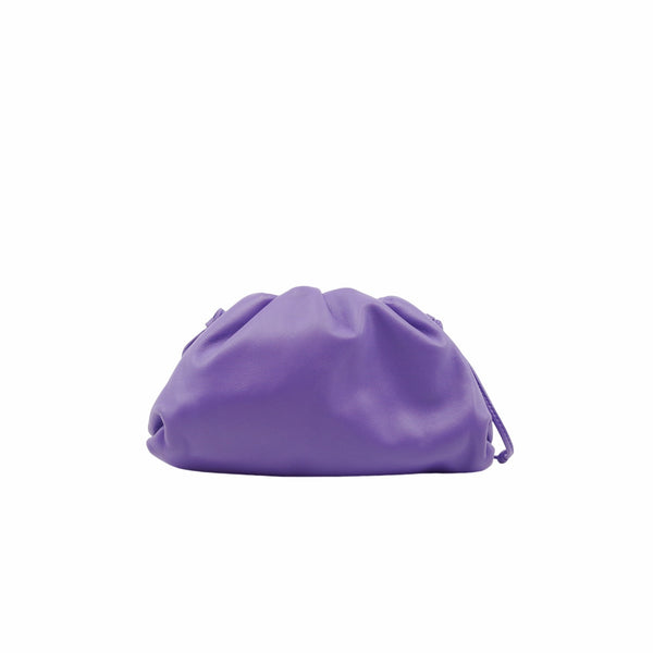 POUCH SMALL LEATHER purple - L'UXE LINK