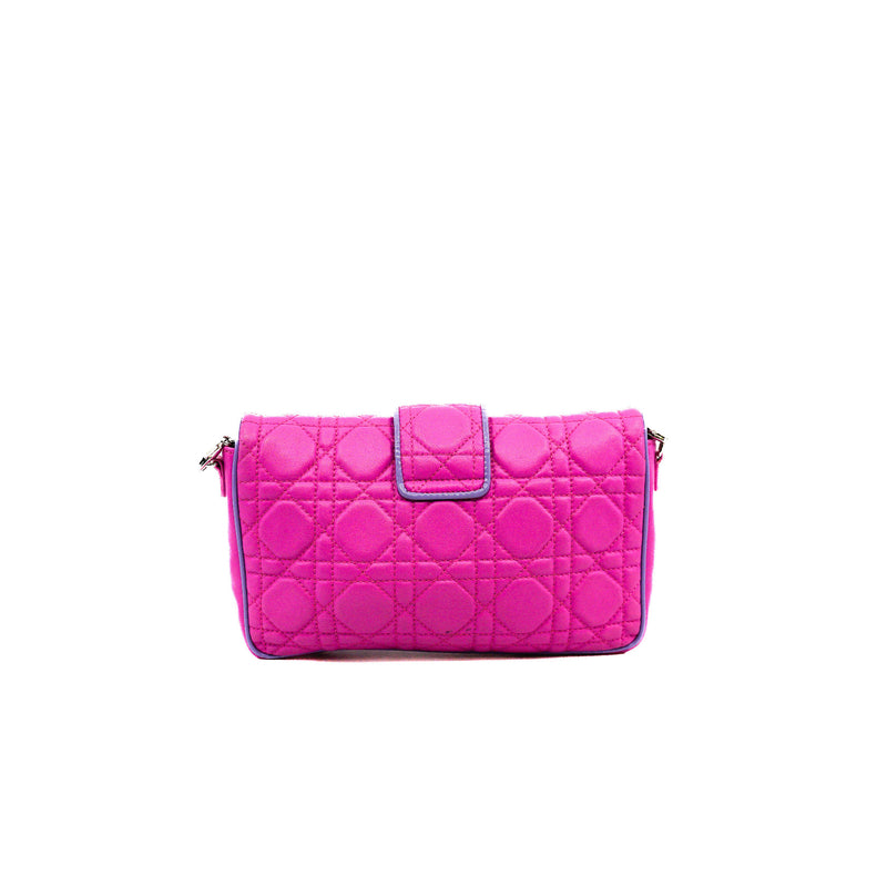 Miss Dior Promenade In Rose Pink Lambskin Crossbody Bag GHW - L'UXE LINK