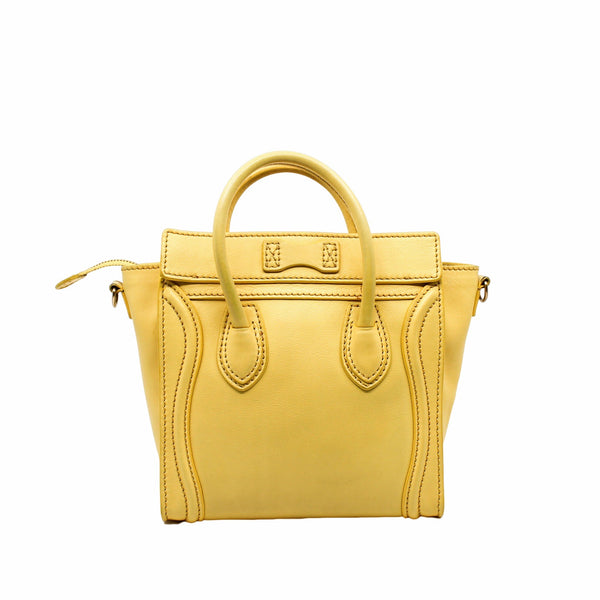 LUGGAGE MINI LEATHER YELLOW GHW - L'UXE LINK