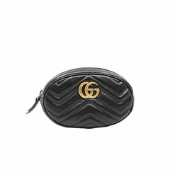 belt bag leather black gg ghw - L'UXE LINK