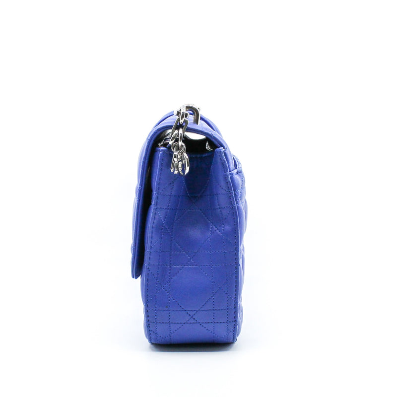 Medium Miss Dior In Purple Blue Lambskin Flap Bag PHW - L'UXE LINK