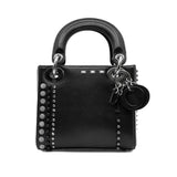 thumbnail Limited Mini Lady With Crystal And Stud In Lambskin Black PHW 2016