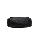 thumbnail 19 Black Quilted Shiny Lambskin Leather Handbag Multi Hardware Seri 31 - L'UXE LINK