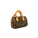 thumbnail Nano Speedy Monogram Canvas GHW With Strap - L'UXE LINK