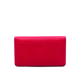 thumbnail Classic Long Flap Wallet In Pink Caviar Leather - L'UXE LINK