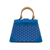 thumbnail Goyard Goyardine Mini Saigon Structure Top Handle Bag Blue/Brown PHW