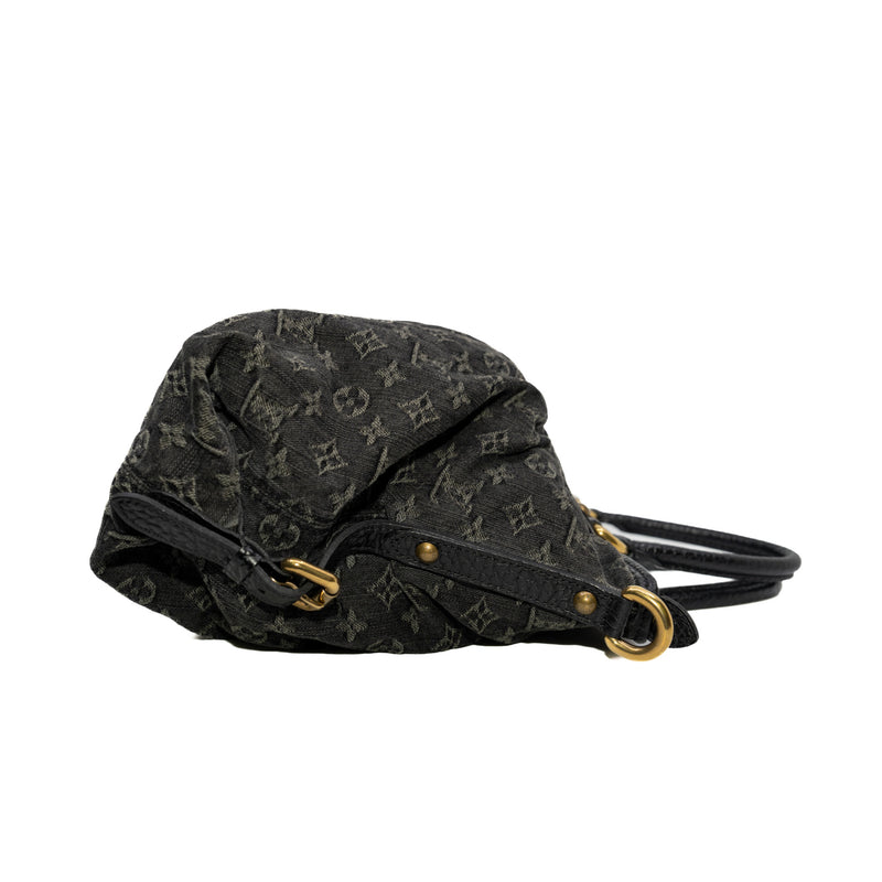 Black Monogram Denim Neo Cabby MM Bag GHW - L'UXE LINK