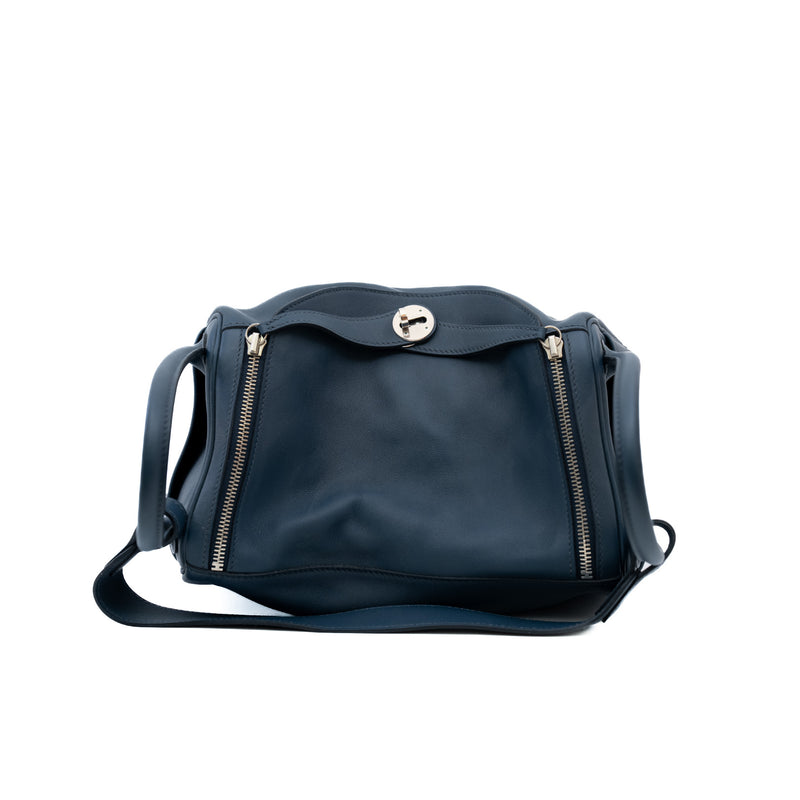 Lindy 30 Swift Leather In Deep Blue PHW T Stamp