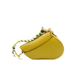 thumbnail Medium Saddle Bag Calfskin In Mustard Yellow GHW - L'UXE LINK