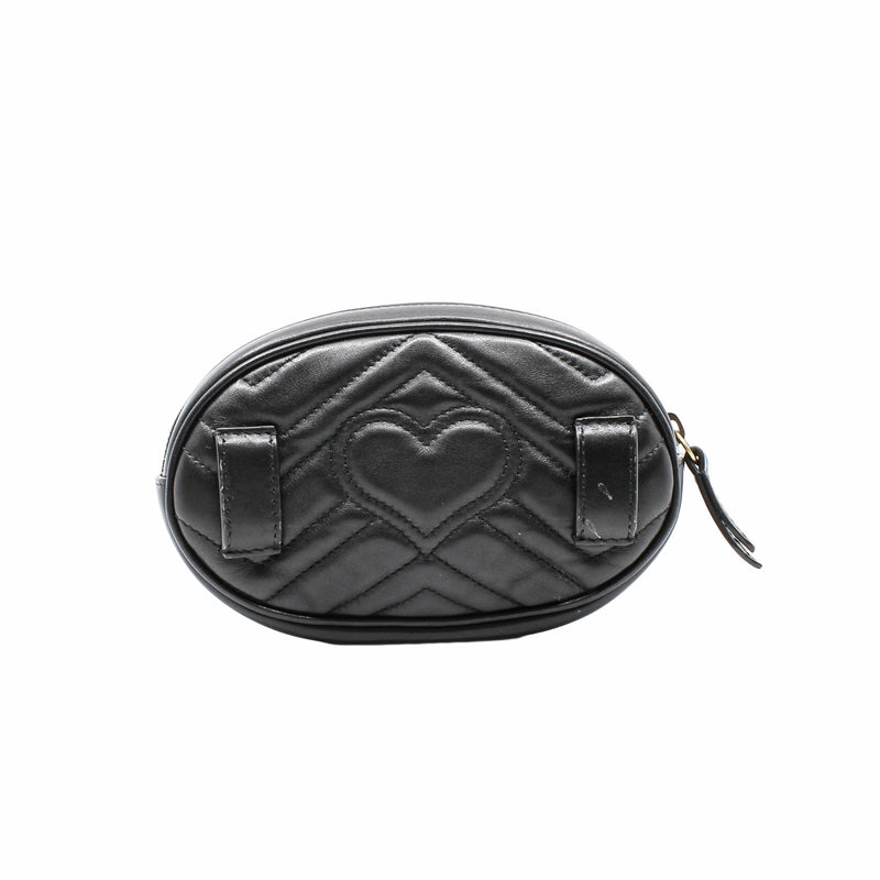 belt bag leather black gg ghw - L'UXE LINK