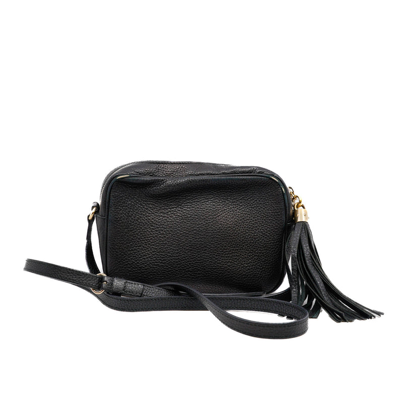 Soho Disco Small Black Calfskin Crossbody Bag