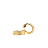 thumbnail Love Earrings With 2 Diamonds In 18K Yellow Gold - L'UXE LINK